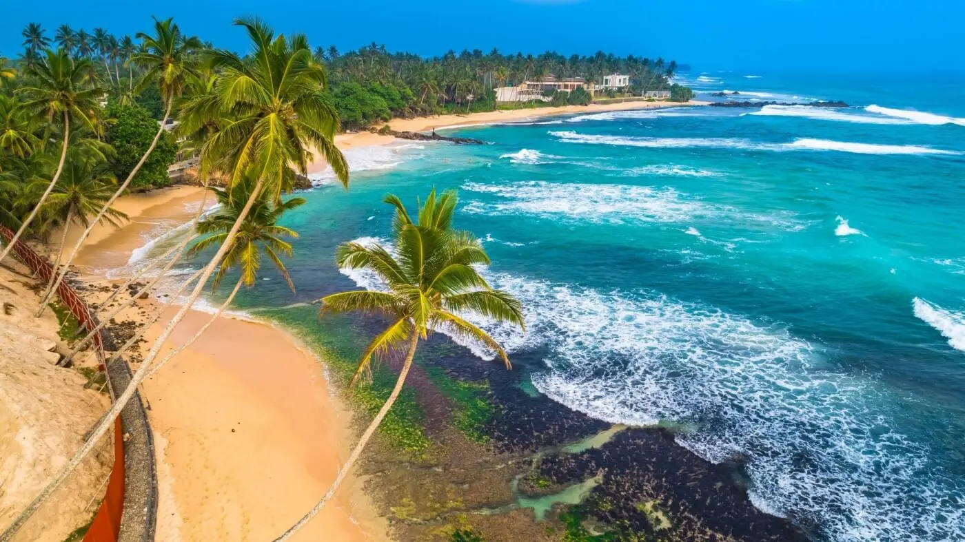 Playa de Unawatuna, la bahía en forma de medialuna del Índico