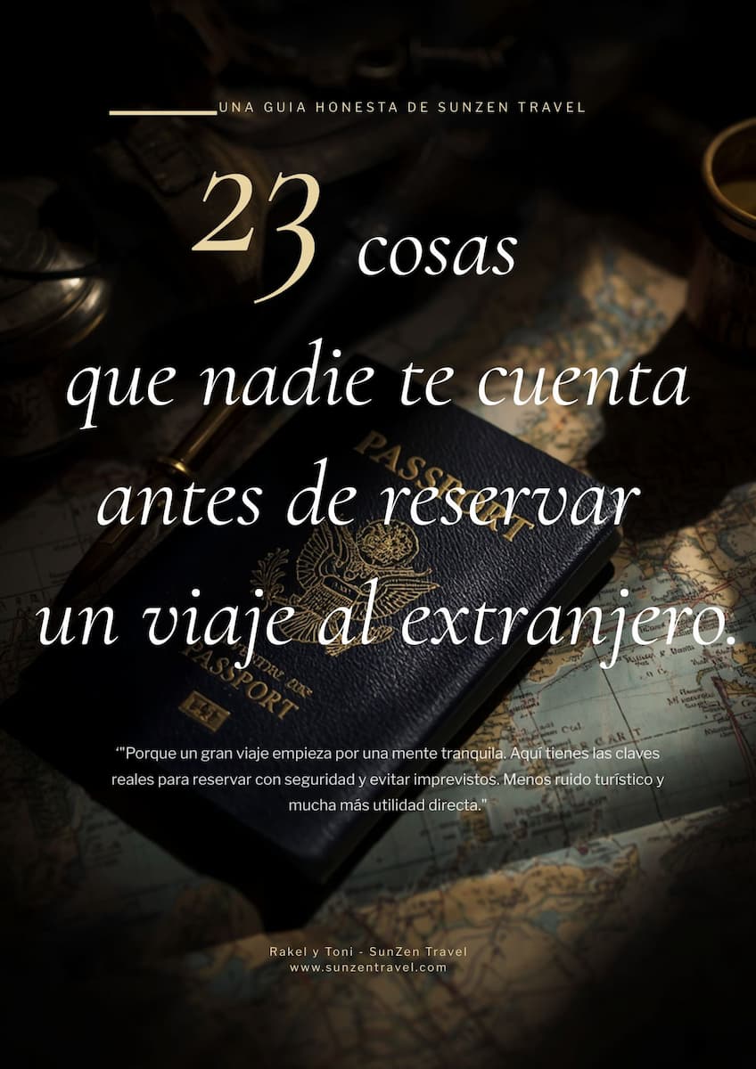 Portada de la guía gratuita 23 cosas que nadie te cuenta antes de reservar un viaje al extranjero